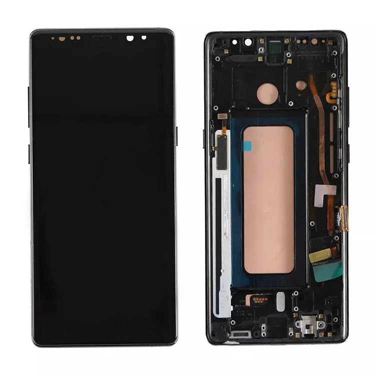 För Samsung Galaxy Obs 8 LCD OLED Display Skärmmontering med ram