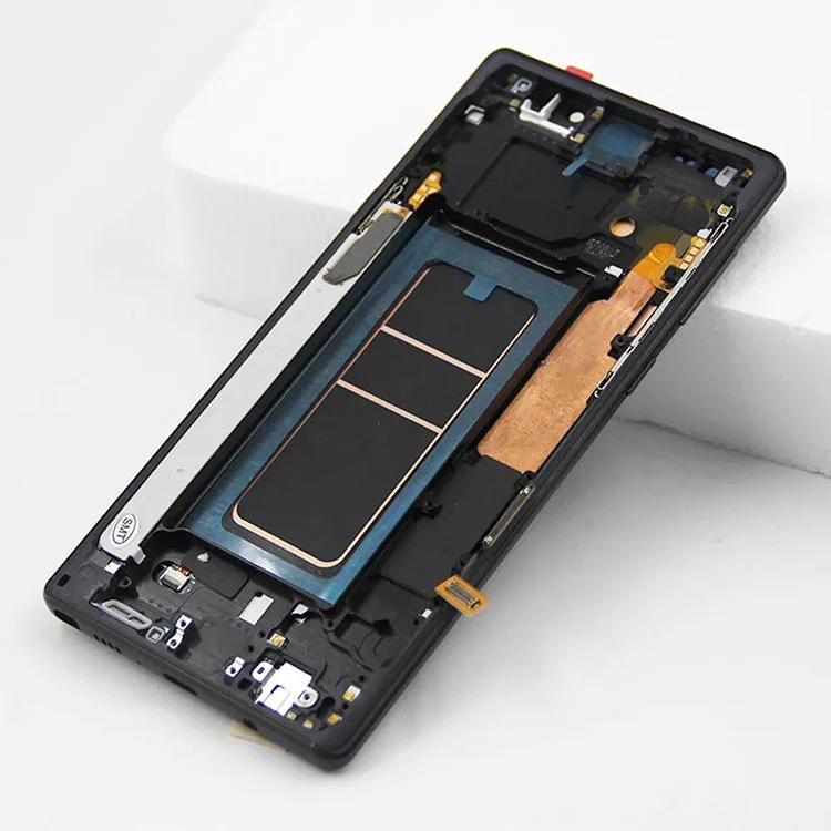 För Samsung Galaxy Obs 9 LCD OLED Display Skärm Digitizer Assembly med ram