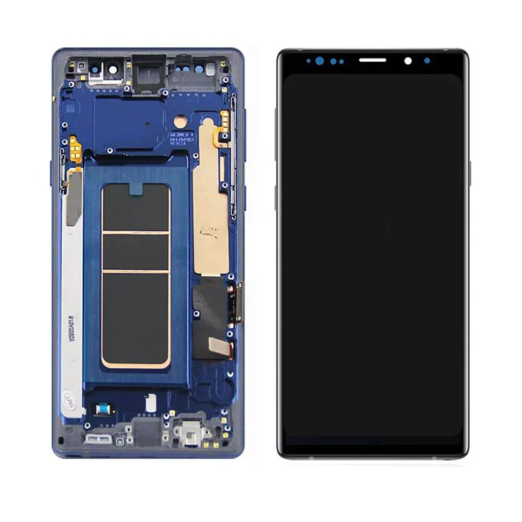 För Samsung Galaxy Obs 9 LCD OLED Display Skärm Digitizer Assembly med ram