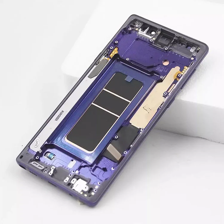 För Samsung Galaxy Obs 9 LCD OLED Display Skärm Digitizer Assembly med ram