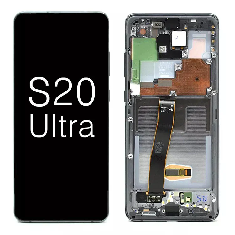 För Samsung Galaxy S20 Ultra G988 5G OLED Display LCD -pekskärmsersättning
