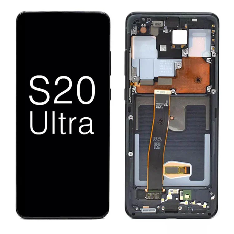 För Samsung Galaxy S20 Ultra G988 5G OLED Display LCD -pekskärmsersättning